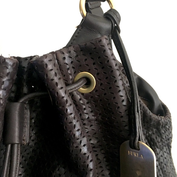 Brown leather Furla bag - Picture 1 of 7